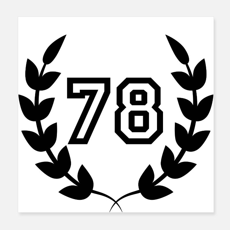 78e anniversaire-idée cadeau 78 ans Poster 20 x 20 cm