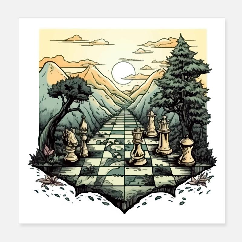 The road to chess Poster 8" x 8" (20x20 cm)