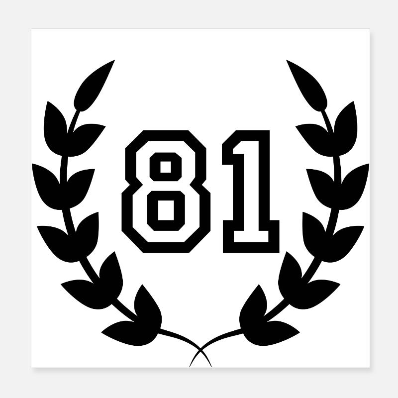 81. Geburtstags-Geschenkidee 81 Jahre Poster 20x20 cm