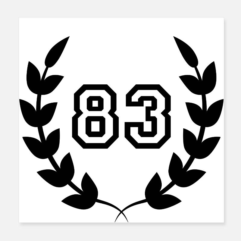 83e anniversaire-idée cadeau 83 ans Poster 20 x 20 cm
