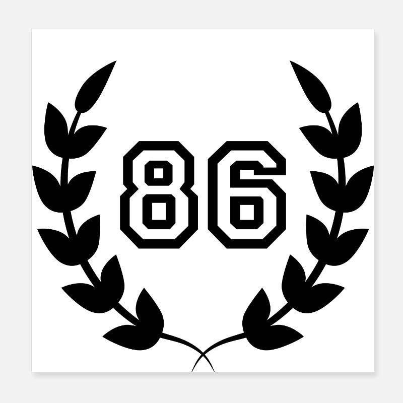 86e anniversaire-idée cadeau 86 ans Poster 20 x 20 cm