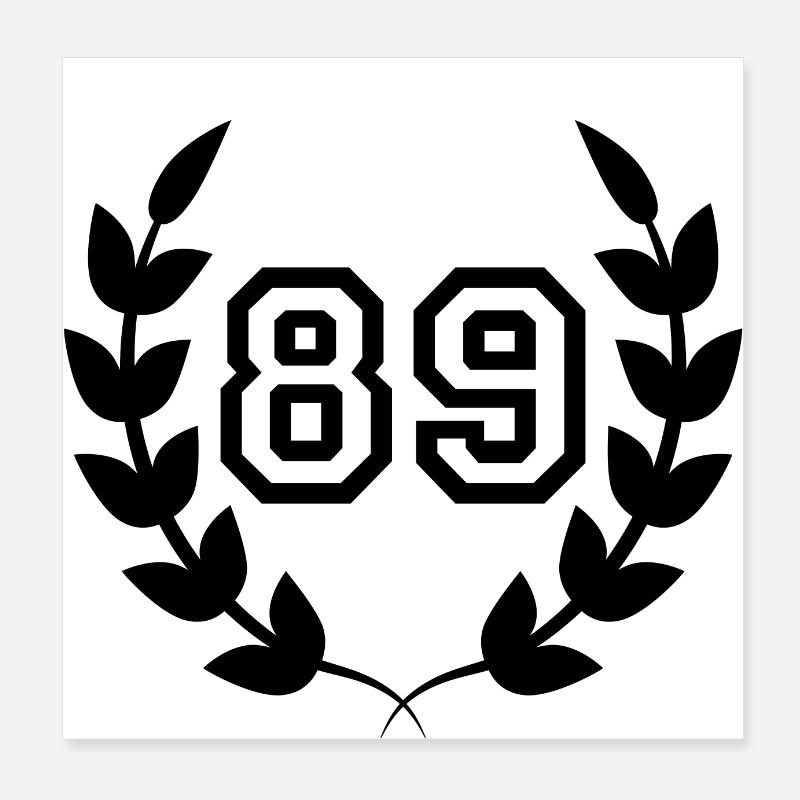 89e anniversaire-idée cadeau 89 ans Poster 20 x 20 cm