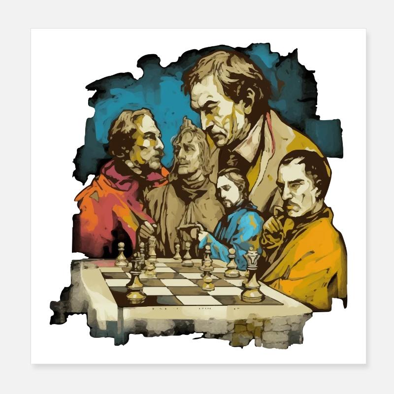 La science échiquéenne Poster 20 x 20 cm