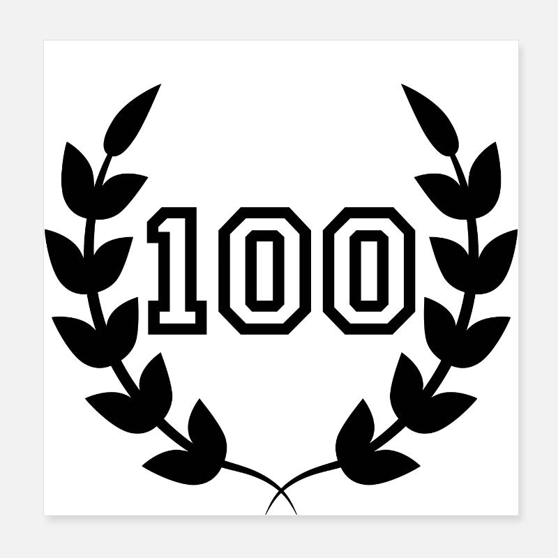 100e anniversaire-idée cadeau 100 ans Poster 20 x 20 cm