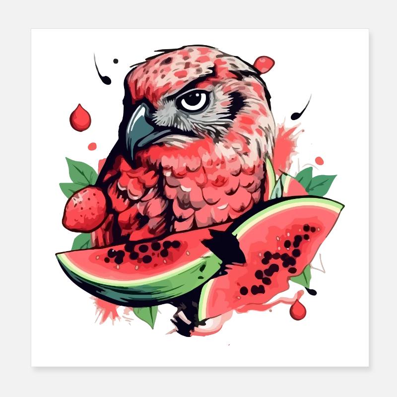 Mila la buse à la pastèque Poster 20 x 20 cm