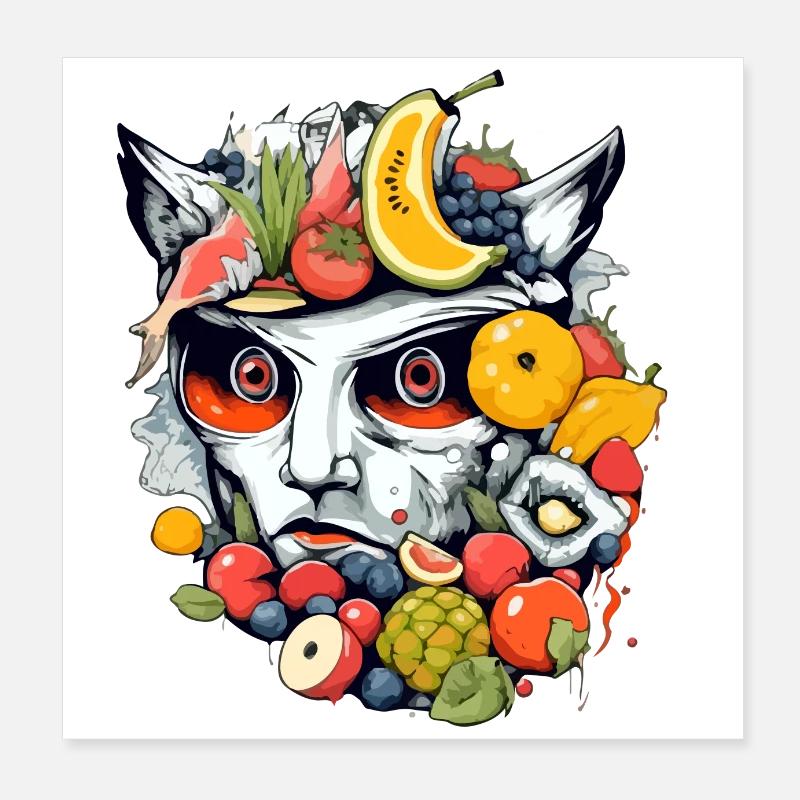 Roblo monstro Früchte Poster 20x20 cm