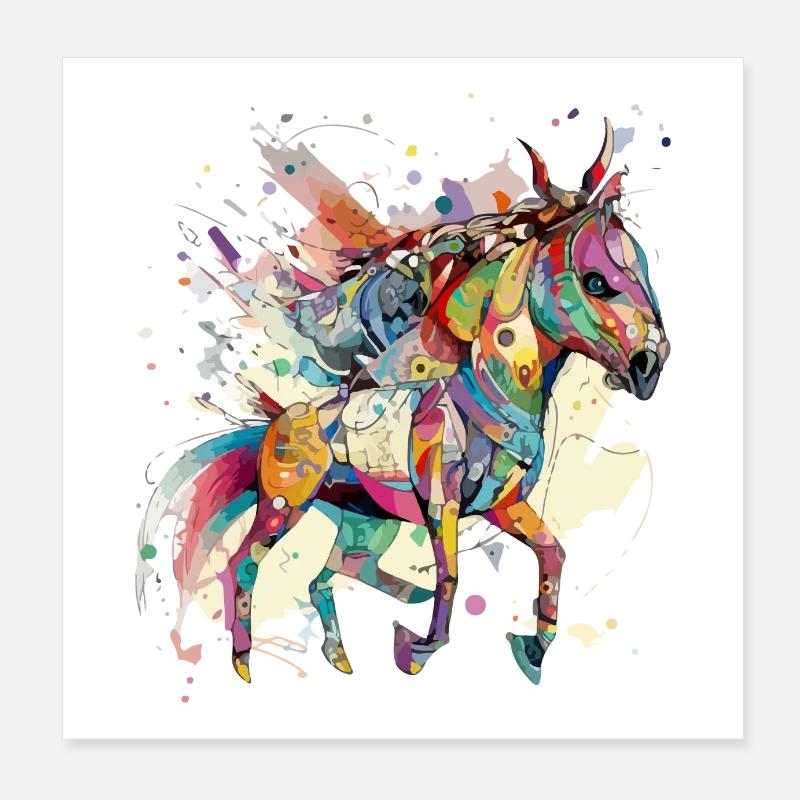 Miggi la jument Poster 20 x 20 cm