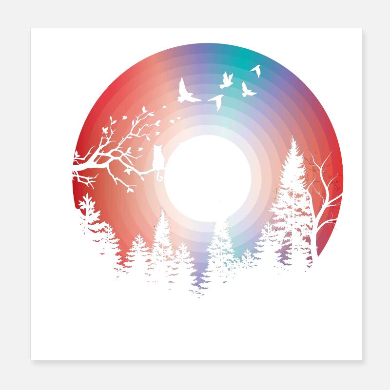 Nature Disque Vinyle Poster 20 x 20 cm