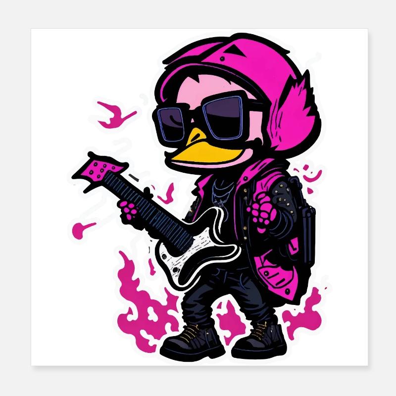 Canard de roche Poster 20 x 20 cm