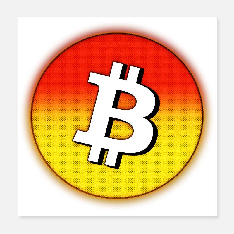 Bitcoin Poster 8" x 8" (20x20 cm)