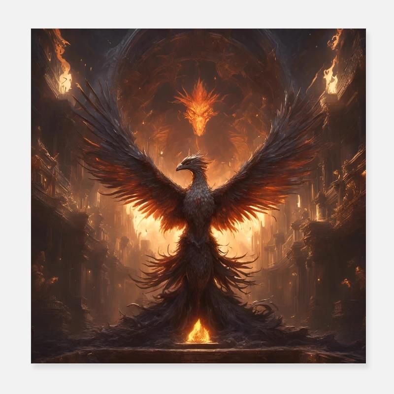 The Phoenix Poster 8" x 8" (20x20 cm)