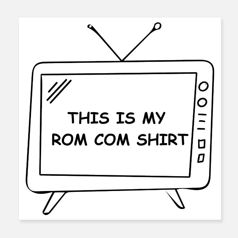 Rom Com Lustiges Zitat Poster 20x20 cm