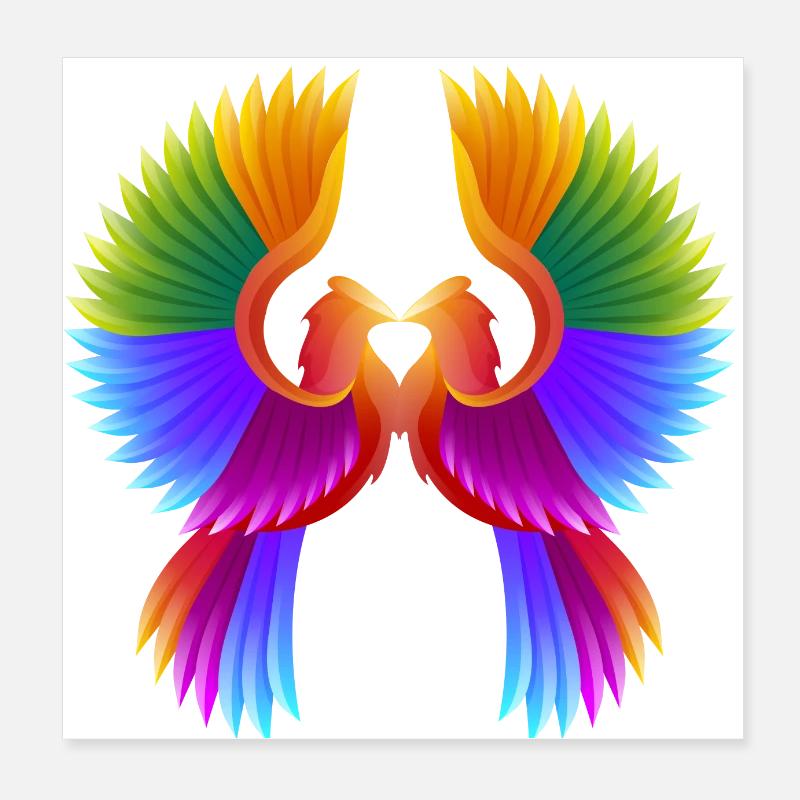 Phénix des cœurs Poster 20 x 20 cm