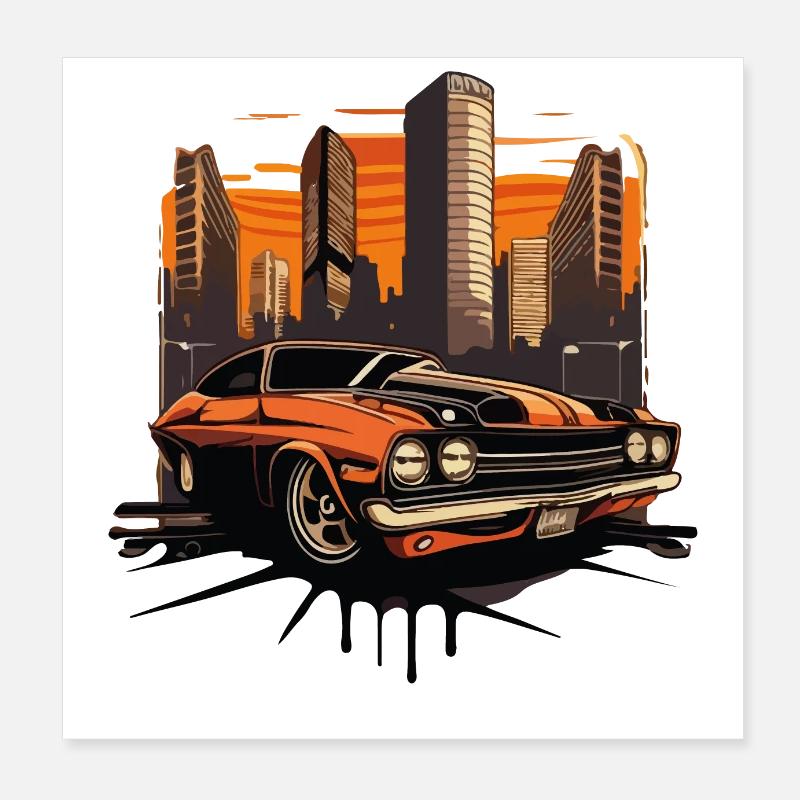 Valeewear - Un muscle américain classique Poster 20 x 20 cm