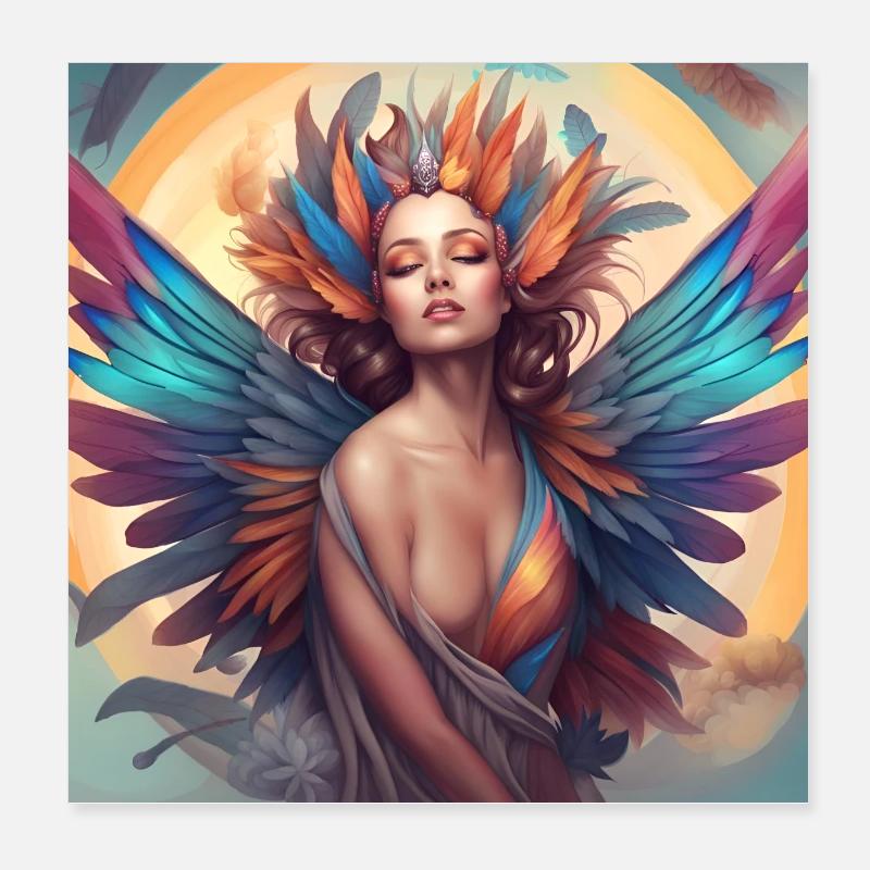 Rainbow Elf7 Poster 20x20 cm