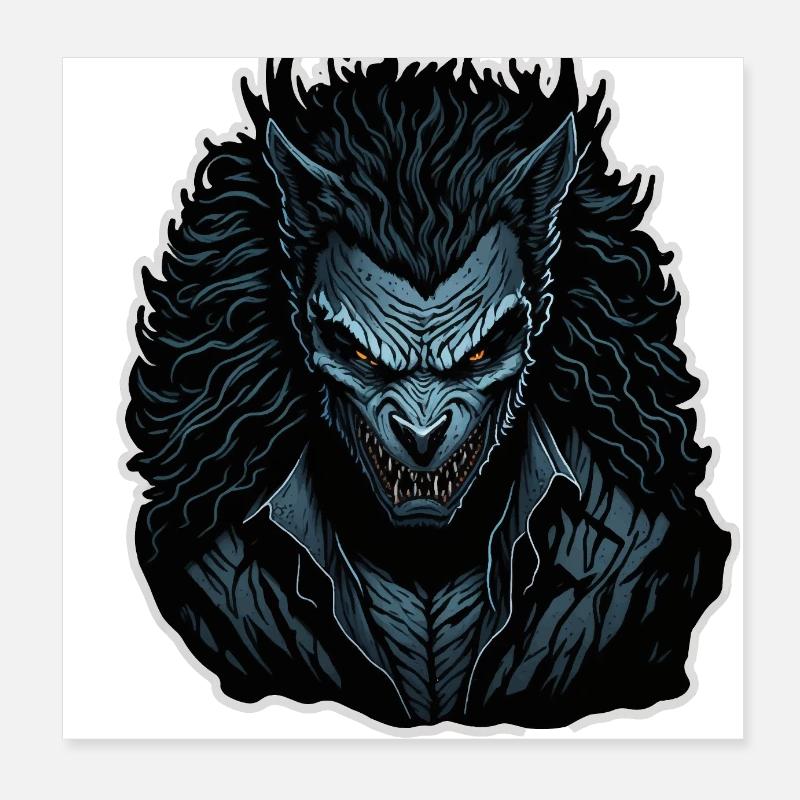 Werewolf Poster 8" x 8" (20x20 cm)