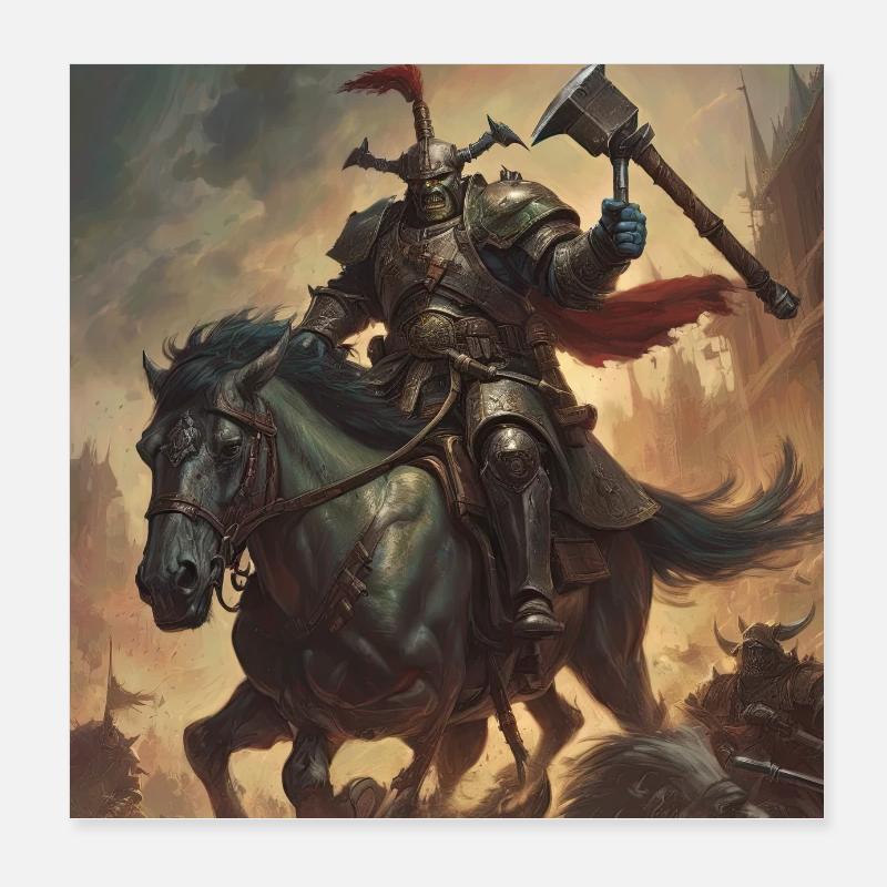 Black Knight Poster 8" x 8" (20x20 cm)