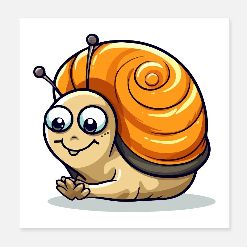 Koco l'escargot Poster 20 x 20 cm