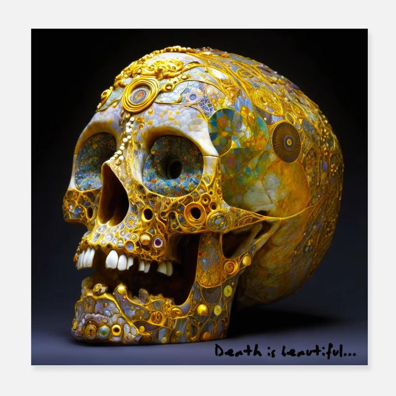Death is beautiful 01 Poster 8" x 8" (20x20 cm)