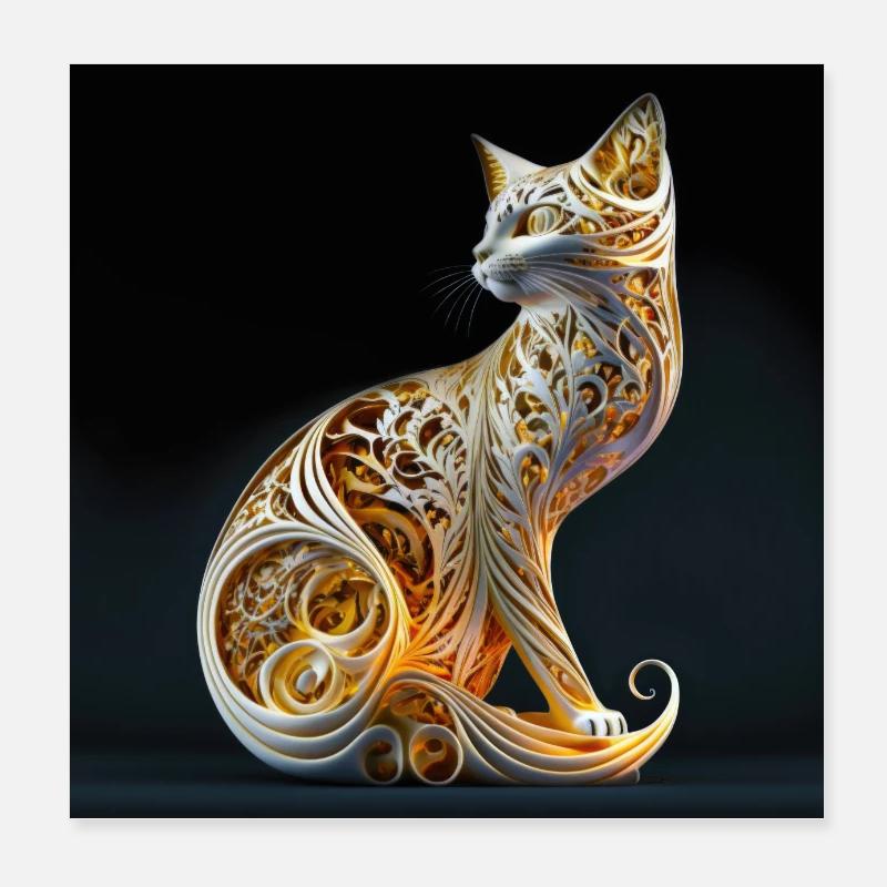 Kat 01 Poster 20x20 cm