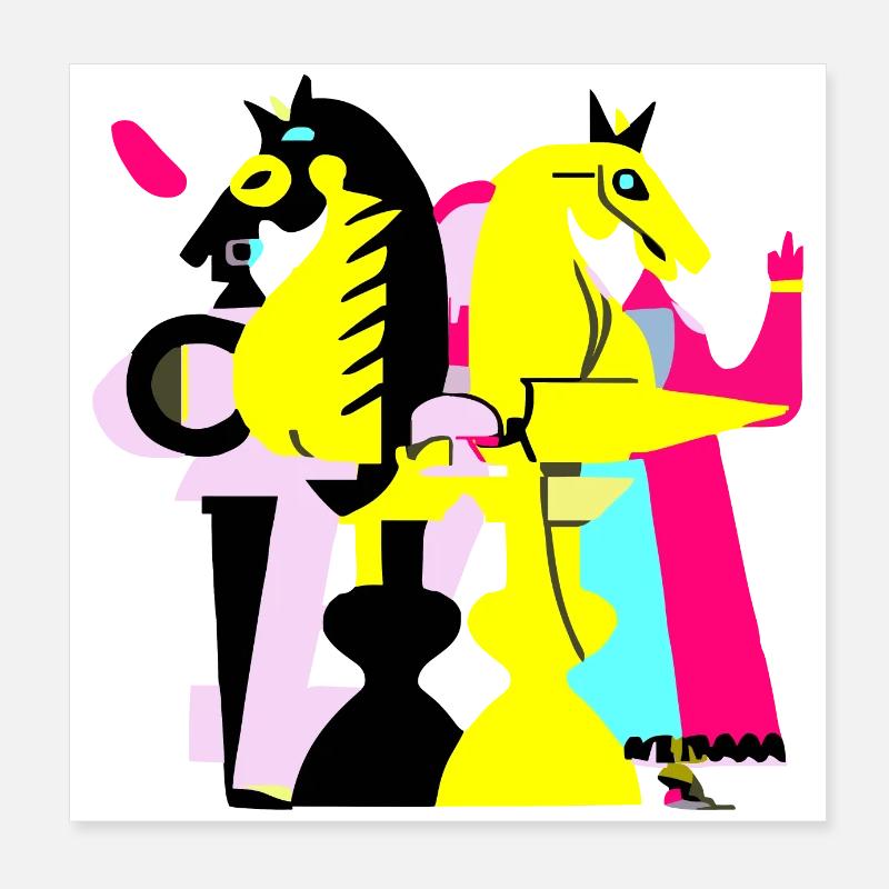 Reiter Poster 20x20 cm