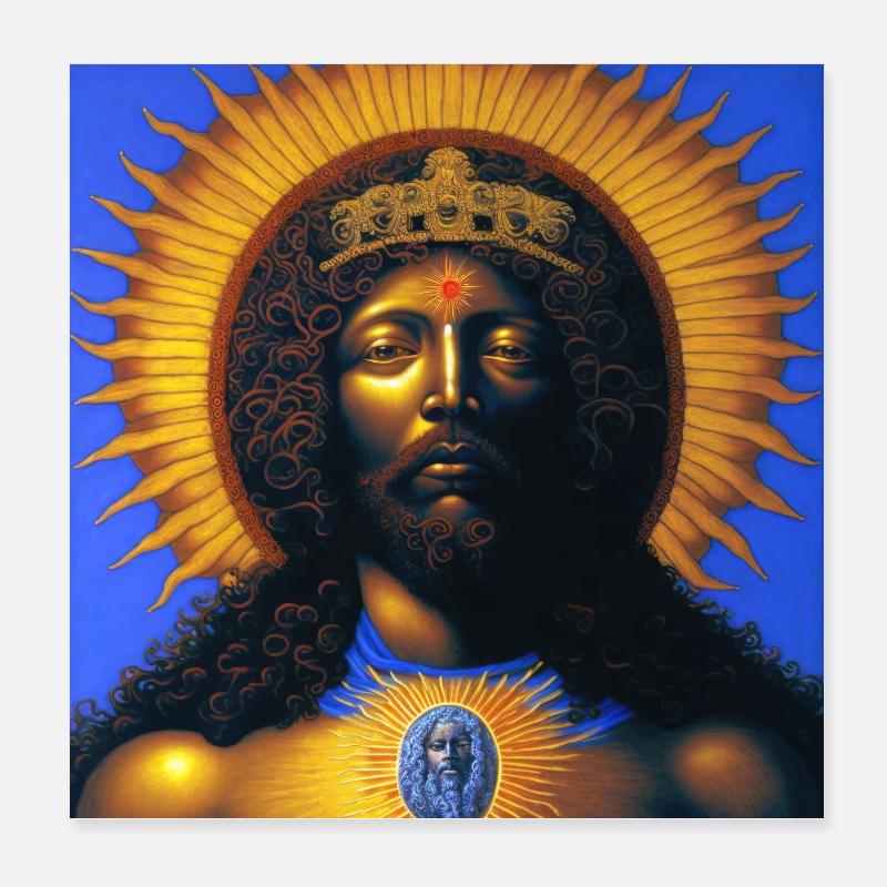 Schwarzer Jesus 03 Poster 20x20 cm