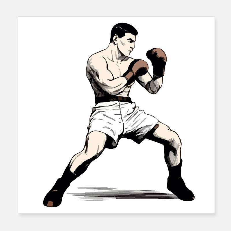 Tom the Boxer Poster 8" x 8" (20x20 cm)