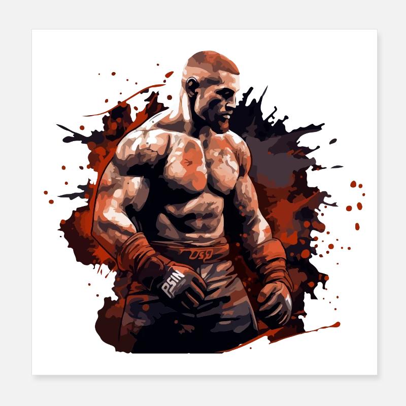 Miky MMA fighter Poster 8" x 8" (20x20 cm)