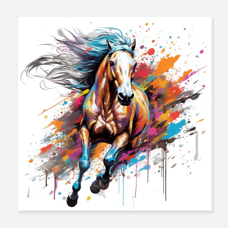Pferd, Pferd Poster 20x20 cm
