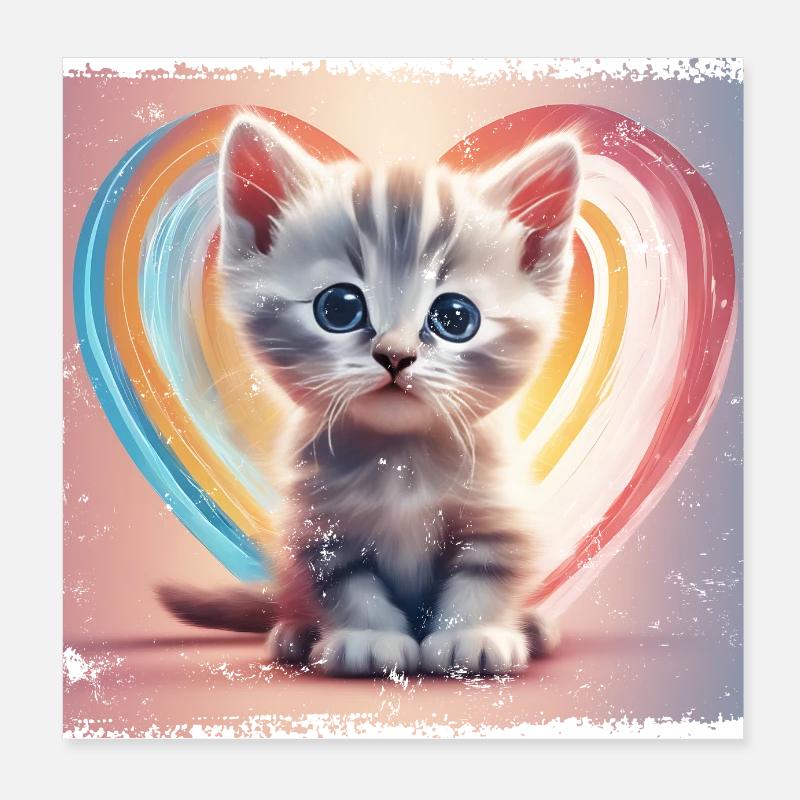 Warm cat Poster 8" x 8" (20x20 cm)