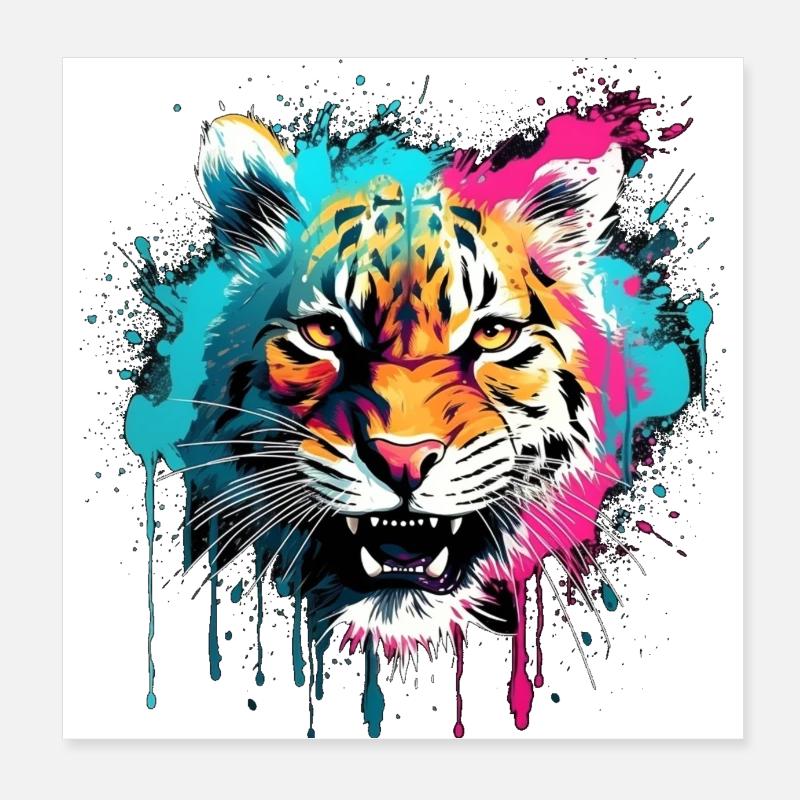 Tiger Poster 8" x 8" (20x20 cm)