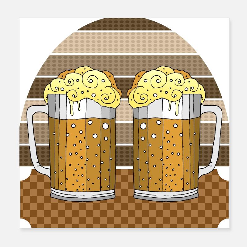 Pints Poster 8" x 8" (20x20 cm)