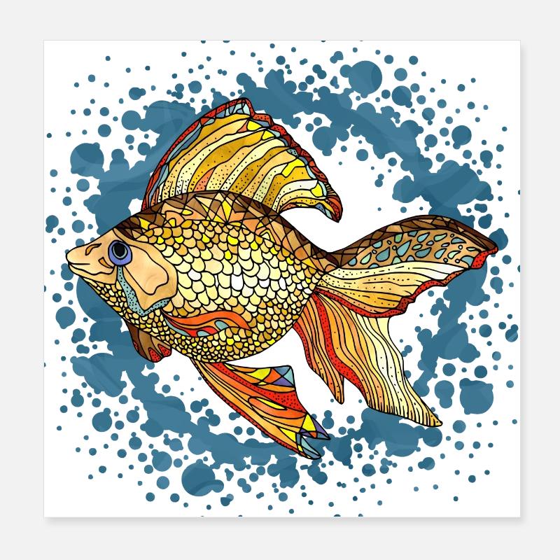 Fisch Poster 20x20 cm