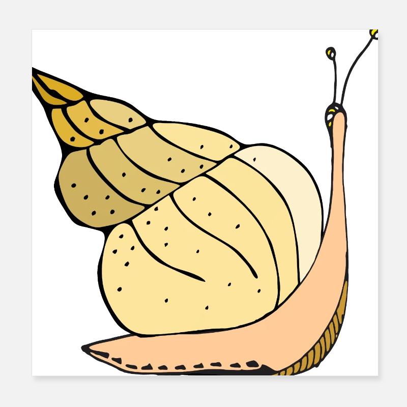 Snail Poster 8" x 8" (20x20 cm)
