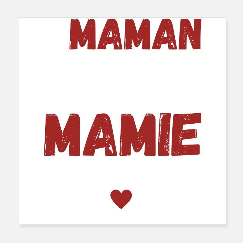 Une Maman formidable Une Mamie Exceptionnelle Poster 20 x 20 cm