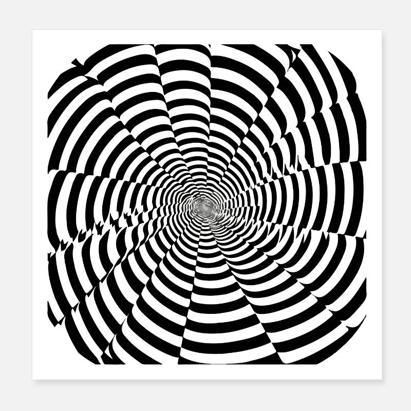 Spirale der Illusion Poster 20x20 cm
