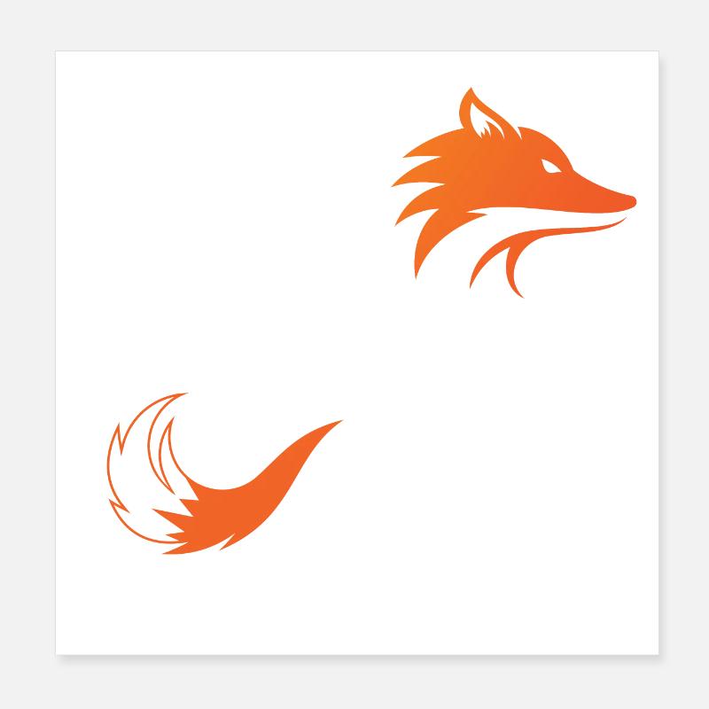 Renard Poster 20 x 20 cm