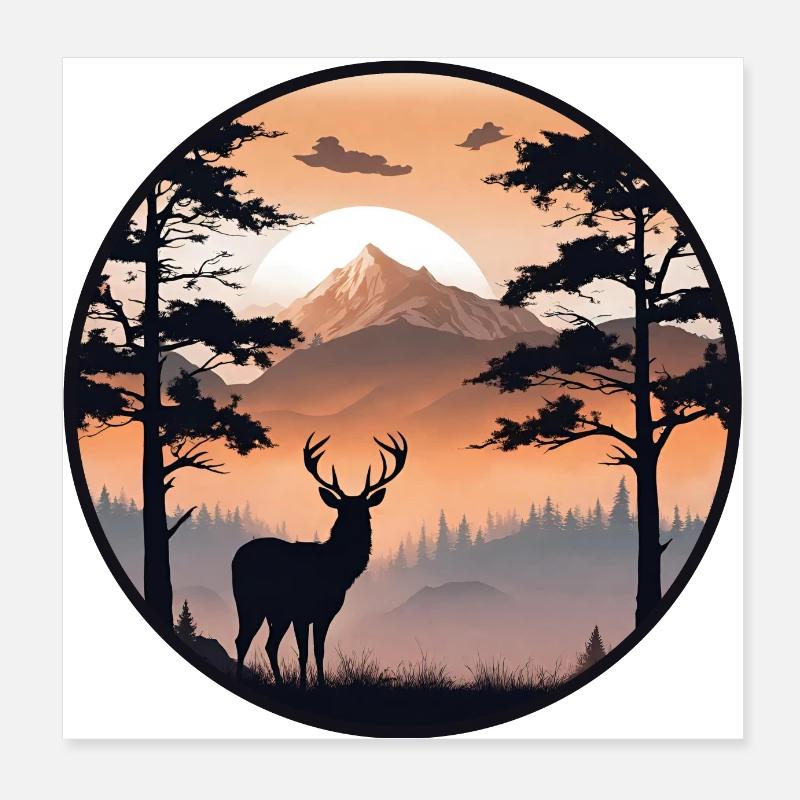 Nature is Calling Poster 8" x 8" (20x20 cm)