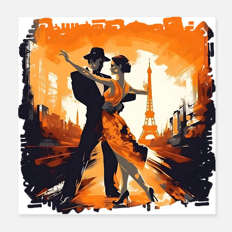 Der Tango entstand in den 1890er Jahren Poster 20x20 cm