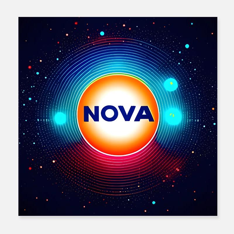 Cosmic Nova Poster 8" x 8" (20x20 cm)