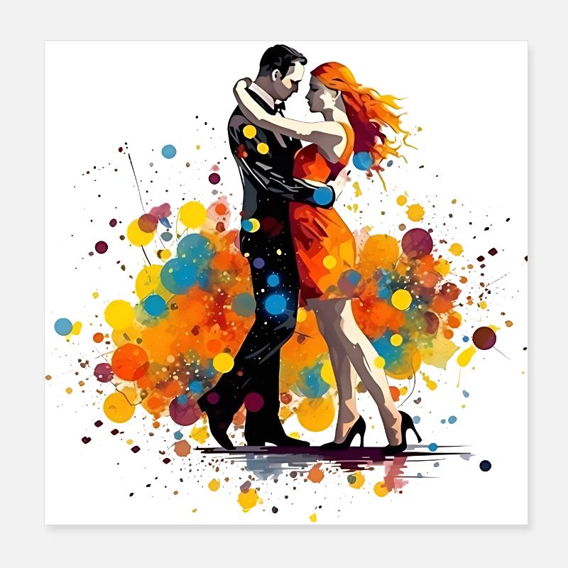 Tanzen als Kunst Poster 20x20 cm