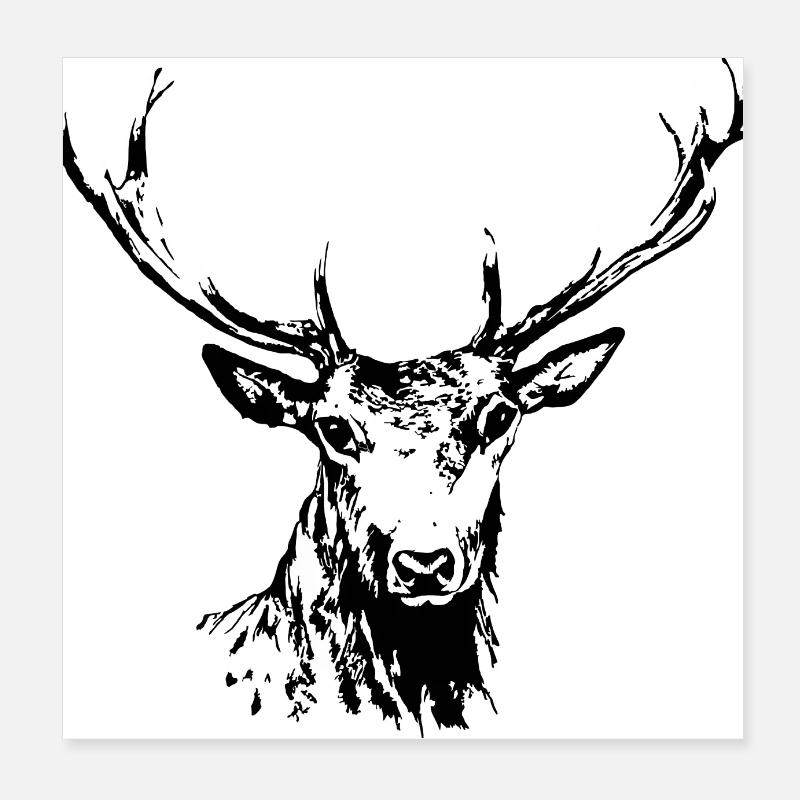 Hert Poster 20x20 cm