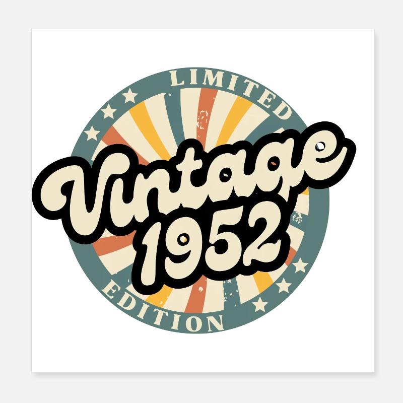 Limitierte Vintage-Auflage 1952 Poster 20x20 cm