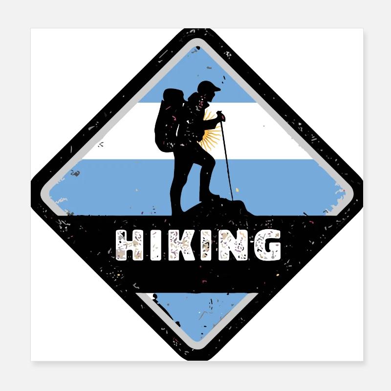 Drapeau de l’Argentine Amérique du Sud Drapeau de l’Argentine Poster 20 x 20 cm