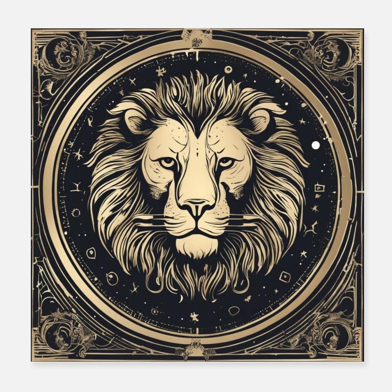 Zodiac Leo Poster 20x20 cm