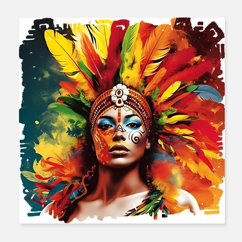 Der Karneval in Rio ist ein Fest der Freude Poster 20x20 cm