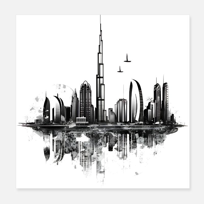 Dubai ist eine aufstrebende Metropole Poster 20x20 cm