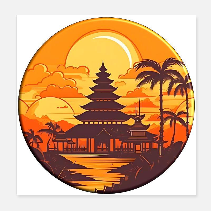 Bali is a tropical paradise Poster 8" x 8" (20x20 cm)