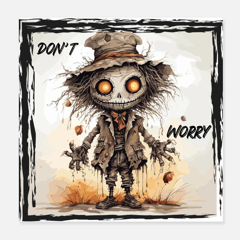 Everything is fine "don't worry!" Poster 8" x 8" (20x20 cm)