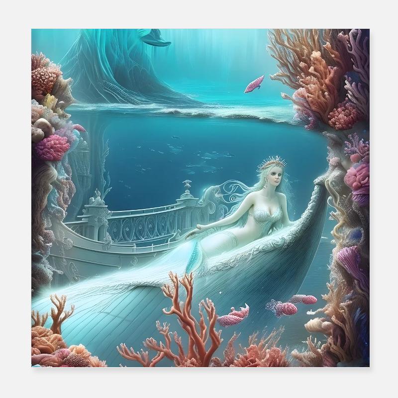 Sirène Poster 20 x 20 cm